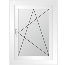 Fenêtre en plastique blanche avec poignée de fenêtre et parcloses