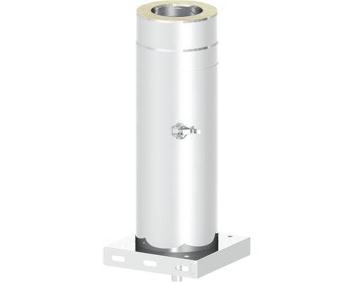 Élément de nettoyage pour l'intérieur Jeremias Vision avec plaque de base Ø150mm Élément à double paroi en acier inoxydable avec plaque de base pour systèmes d''évacuation des gaz de combustion