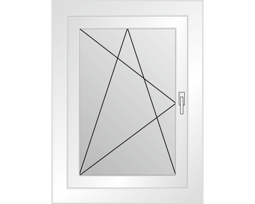 Weisses Fenster mit Griff