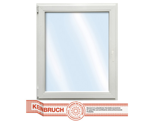 Kunststofffenster RC2 VSG ARON Basic weiss 850x1200 mm DIN Links