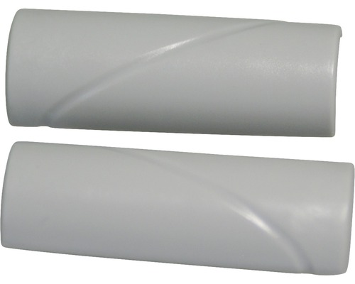 Deux caches de tuyaux de chauffage gris en plastique