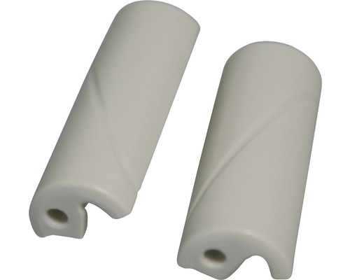 Deux poignées en plastique