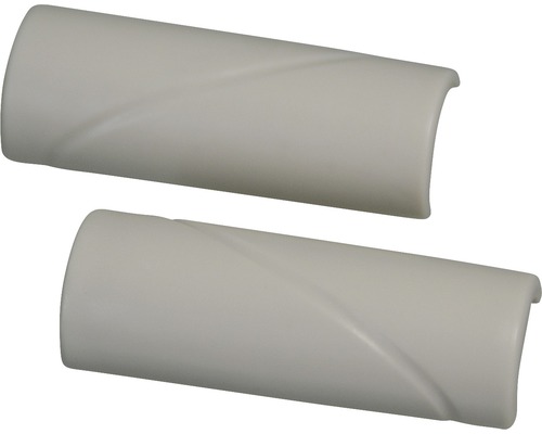 Deux habillages de tuyaux d''évacuation en plastique