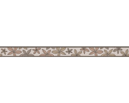 Frise autocollante 2814-18 Fleurs brun beige 5 m x 5 cm