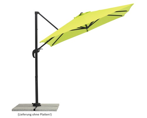Freiarm Ampelschirm für den Garten mit Fuss