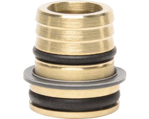 Messingverschraubung mit Dichtungsringen für Sanitärinstallationen