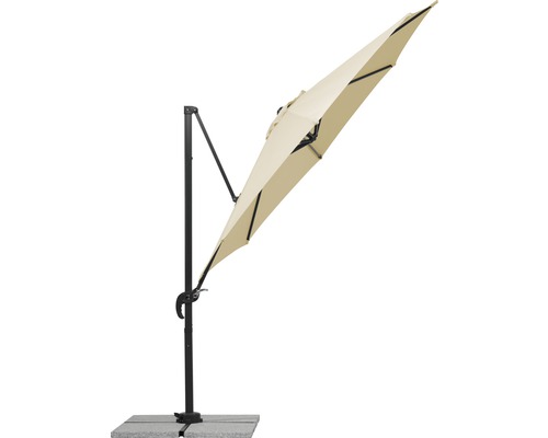 Parasol déporté avec support pour le jardin