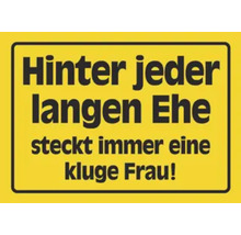 Postkarte Hinter jeder langen Ehe steckt immer eine kluge Frau! 14,8x10,5 cm