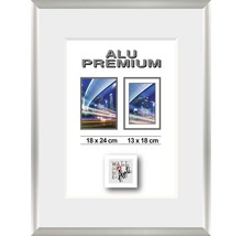 Portraitrahmen Alu Duo silber 18x24 cm