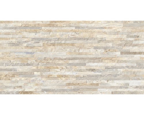 Carrelage mural en grès cérame fin Ardesia almond 32x62.5 cm