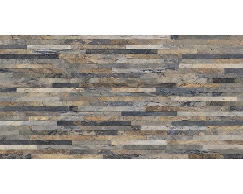 Carrelage mural en grès cérame fin Ardesia gris 32x62.5 cm