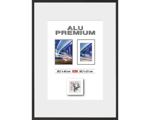 Bilderrahmen Alu Duo schwarz 29.7x42 cm (DIN A 3)-0