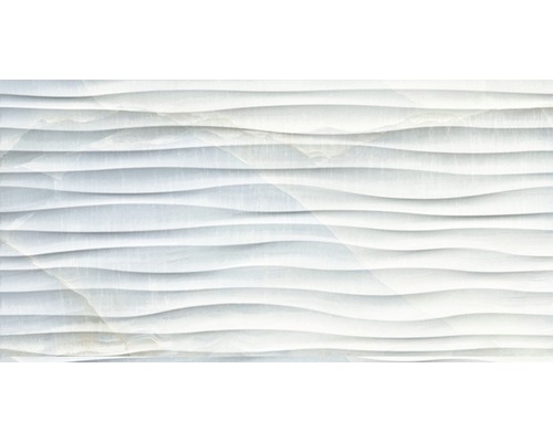 Carrelage décoratif Dubai bleu clair 32 x 62,5 cm Carreau décoratif avec structure ondulée pour la décoration murale