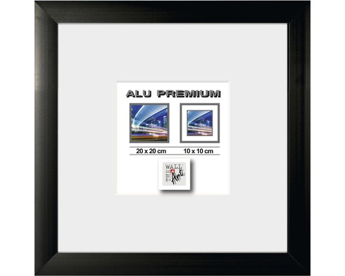 Bilderrahmen Alu Quattro schwarz 20x20 cm Bilderrahmen Alu Quattro schwarz 20x20 cm
