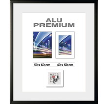 Cadre Alu Quattro noir 50x60 cm