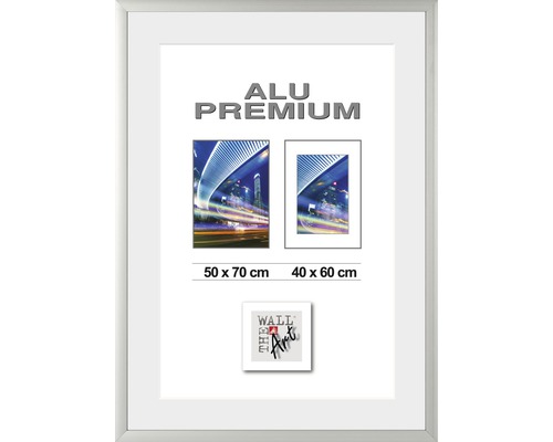 Cadre Alu Quattro argent 50x70 cm