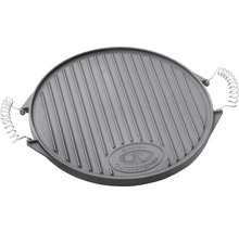 Grillplatte aus Gusseisen mit zwei Griffen