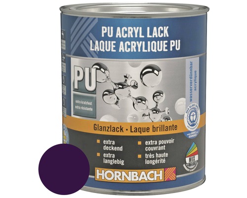 HORNBACH Buntlack PU Acryllack glänzend vitelotte violett 750 ml
