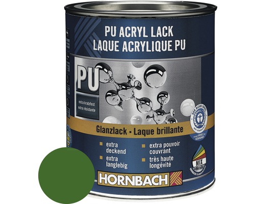 HORNBACH Buntlack PU Acryllack glänzend RAL 6002 laubgrün 375 ml