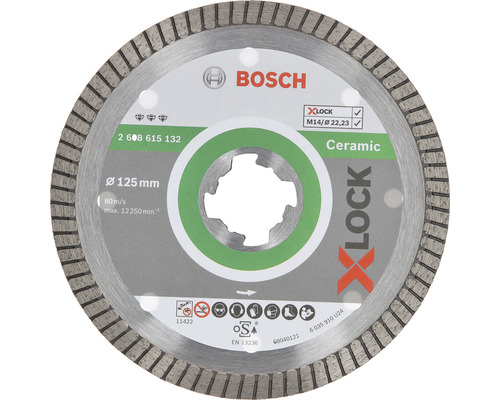 Bosch Diamanttrennscheibe Best for Ceramic Ø 125x22,23 mm, X-LOCK Aufnahme