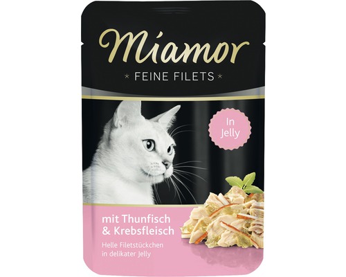 Katzenfutter nass Miamor Feine Filets Thunfisch und Krebsfleisch 100 g