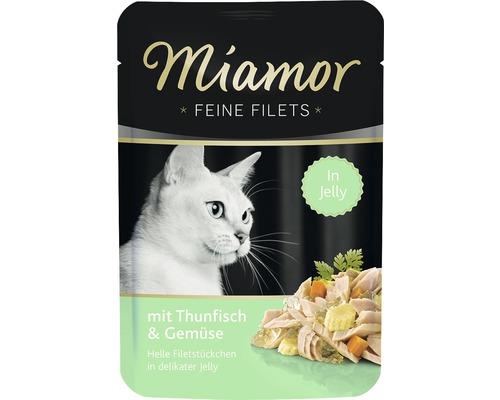 Nourriture humide pour chats Miamor filets fins au thon et aux légumes 1 paquet 100 g