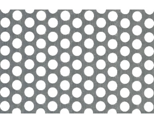 Tôle perforée en aluminium 120x1000x0.8 mm Plaque métallique avec trous ronds