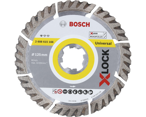 Bosch Diamanttrennscheibe Standard for Universal Ø 125x22,23 mm, X-LOCK Aufnahme