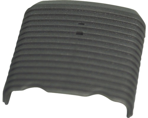 Schwarzes Gerätegehäuse mit gerippter Oberfläche