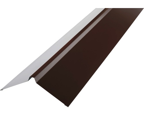 Faîtage droit pour tôle trapézoïdale PRECIT brun chocolat RAL 8017 1000x95x95 mm