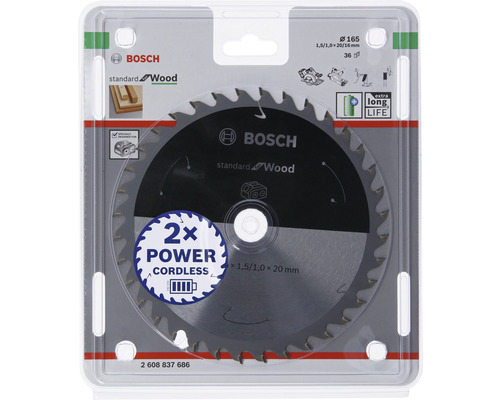 Bosch Sägeblatt für Holz, Durchmesser 165 Millimeter
