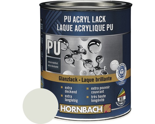 HORNBACH Buntlack PU Acryllack glänzend RAL 7035 lichtgrau 125 ml