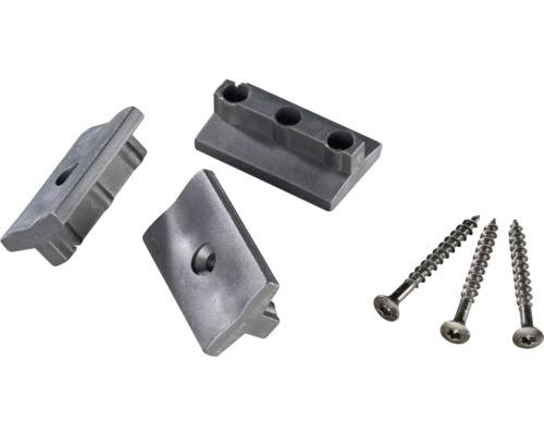 Matériel de fixation composé de deux supports et de vis