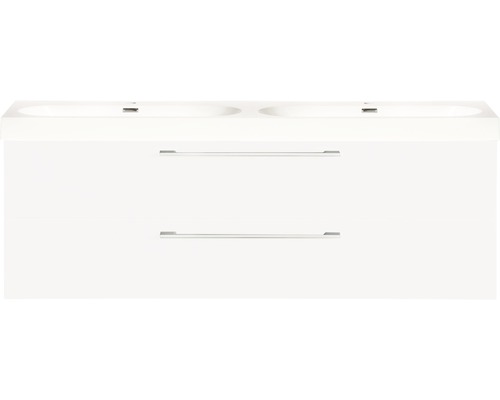 Ensemble de meubles de salle de bains Somero haute brillance blanc 120x57 cm