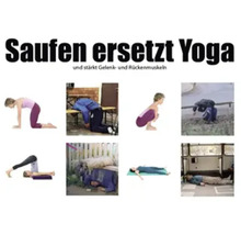 Postkarte Saufen ersetzt Yoga 14,8x10,5 cm