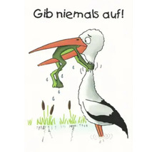 Postkarte Gib niemals auf! 10,5x14,8 cm
