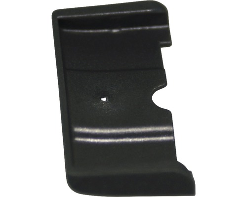 Schwarzer Eckverbinder aus Kunststoff