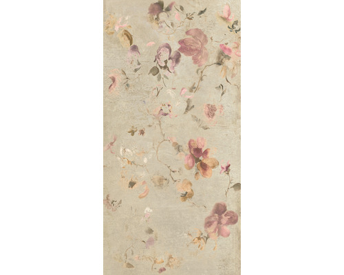 Dekorfliese Flower beige 60x120 cm