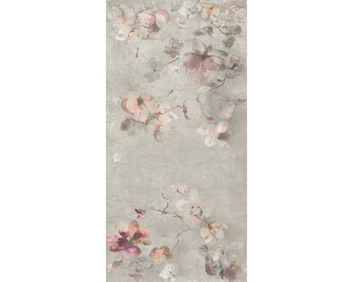 Carrelage décoratif Flower grey 60x120 cm