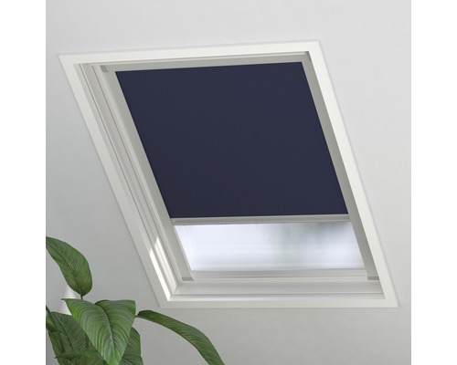 Soluna Dachfensterrollo Sky 2.0 Verdunkelung geeignet für Velux CK02 dunkelblau 38,3x59,5 cm