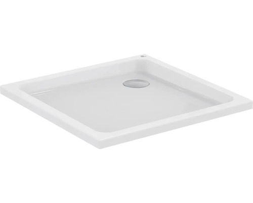 Quadratische Duschwanne aus Sanitäracryl mit Ablauf