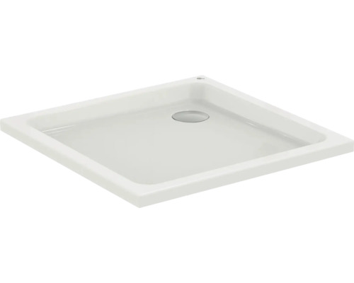 Quadratische Duschwanne mit Ablaufgarnitur