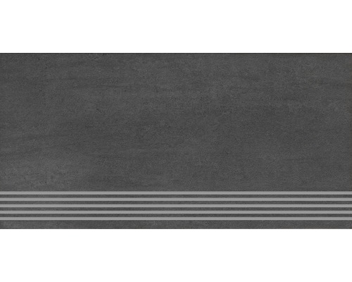 Marche d'escalier Sokio anthracite 30x60 cm