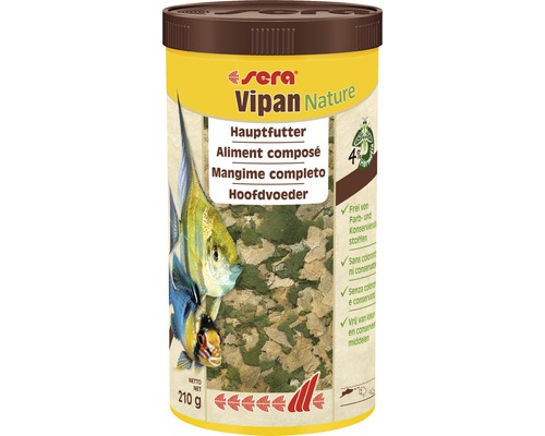 Fischfutter sera Vipan Flakes 1.000 ml (210 g), Hauptfutter, Flockenfutter Fischfutter sera Vipan Flakes 1.000 ml (210 g), Hauptfutter, Flockenfutter