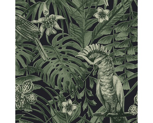 Papier peint intissé 37210-1 Jungle vert-noir