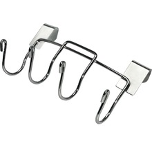 Türgarderobe aus Metall mit vier Haken