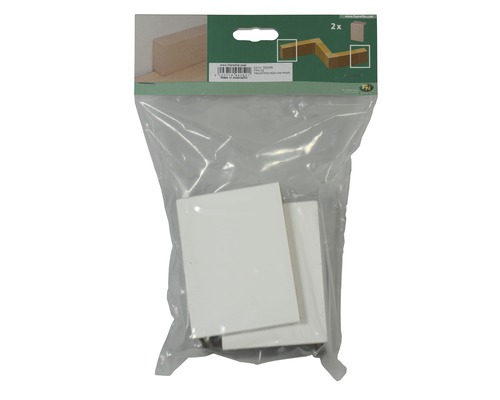 Verpackung mit zwei weißen Sockelleisten-Ecken