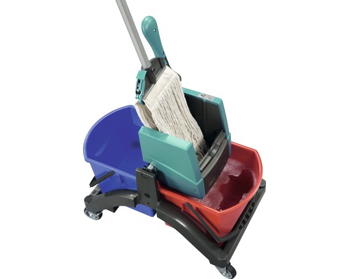 Serpillère avec seau et essoreuse