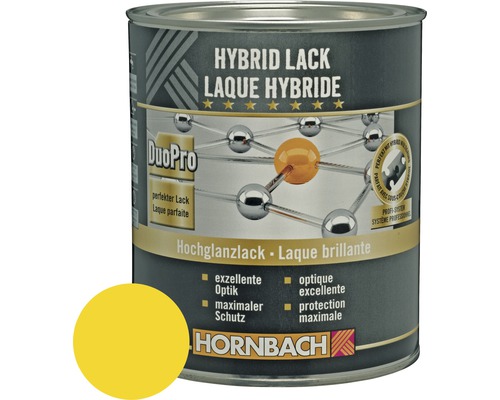 HORNBACH Buntlack Hybridlack Möbellack glänzend RAL 1021 rapsgelb 375 ml