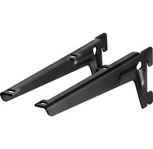 Dolle Winkelträger 1-reihig 230 mm schwarz 2 Stück
